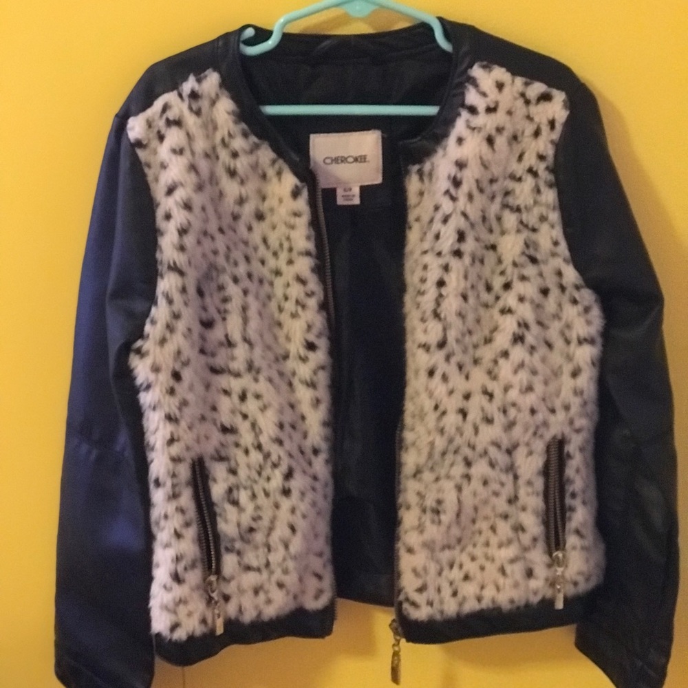 Girls fake leather jacket